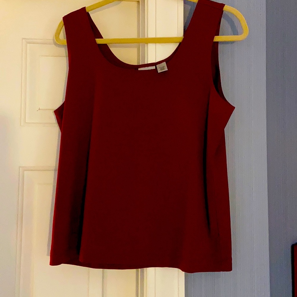 Rich burgundy tank top